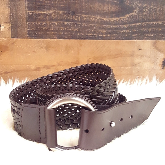 CHICO'S Brown Woven Leather Belt - Picture 2 of 7
